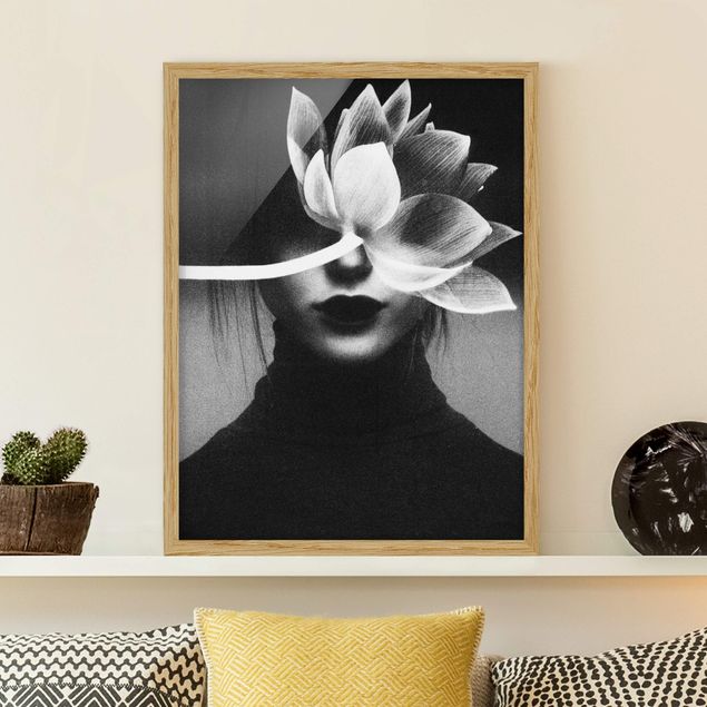 Wanddeko Wohnzimmer Fototexperiment Lotus