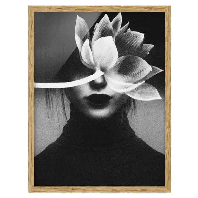 Wanddeko über Sofa Fototexperiment Lotus