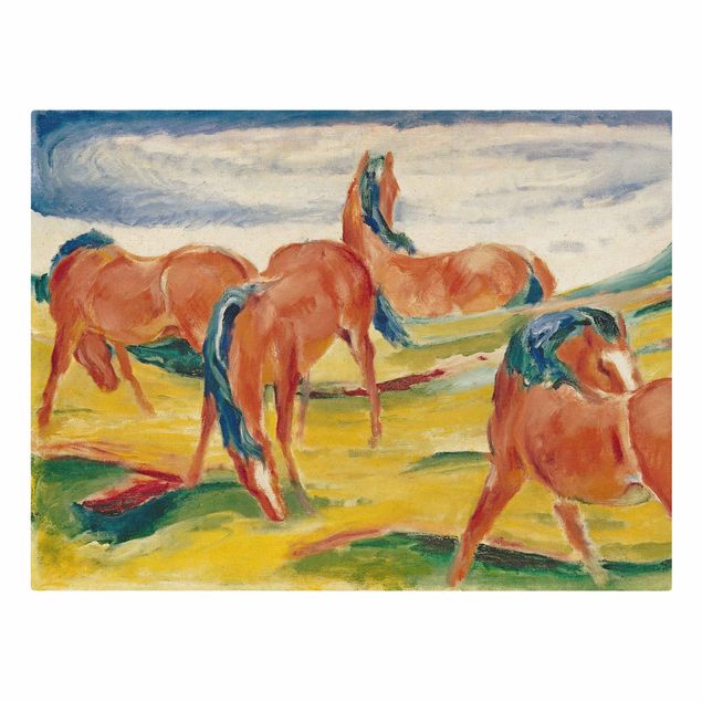 Wanddeko Flur Franz Marc - Weidende Pferde