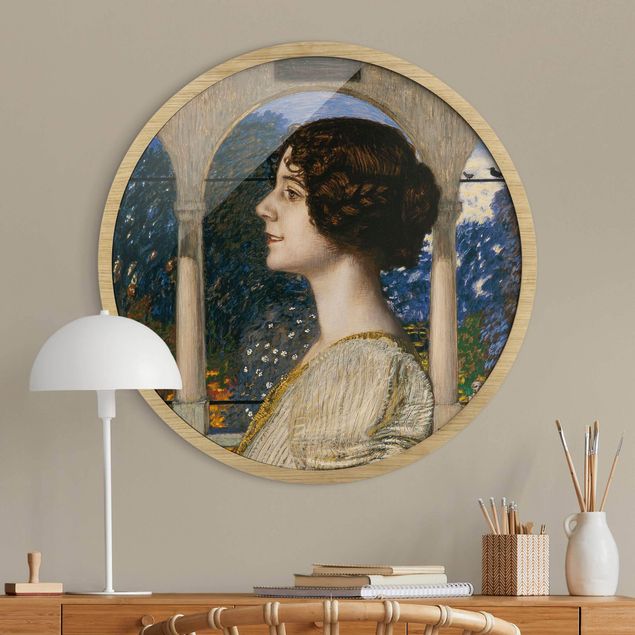 Wanddeko bunt Franz von Stuck - Weibliches Portrait