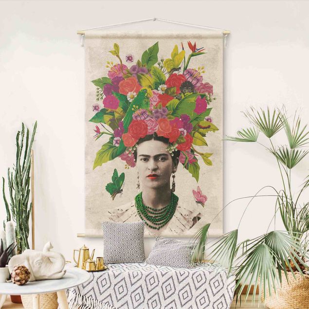 Wohndeko Botanik Frida Kahlo - Blumenportrait