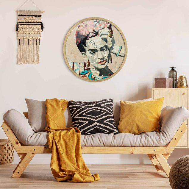 Wanddeko pastell Frida Kahlo - Collage No.1