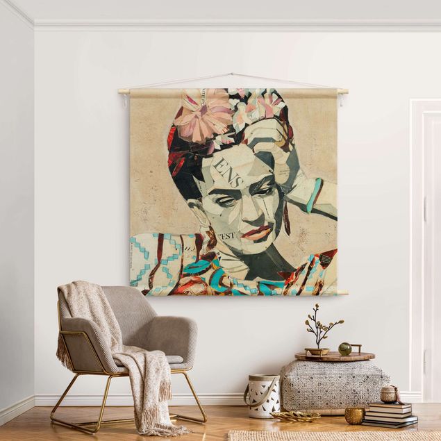 Wanddeko Wohnzimmer Frida Kahlo - Collage No.1