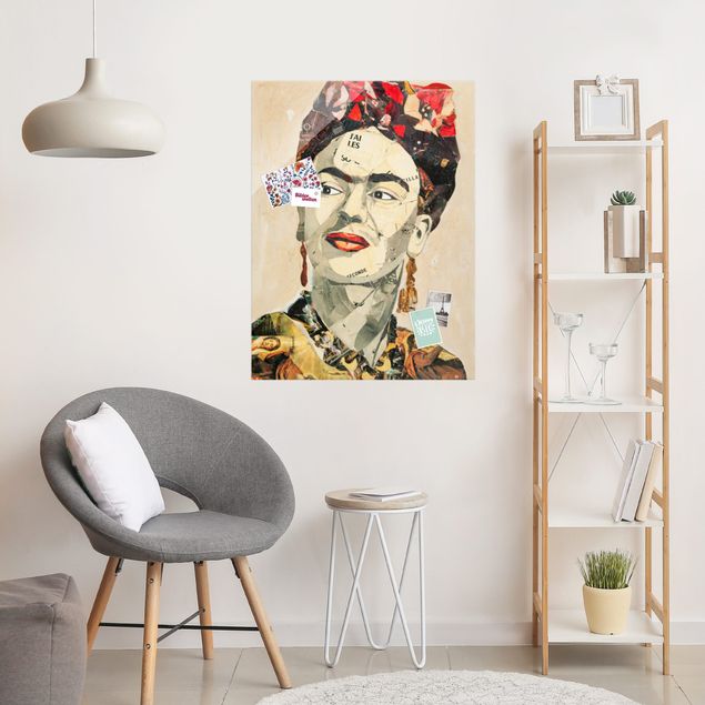 Wanddeko beige Frida Kahlo - Collage No.2