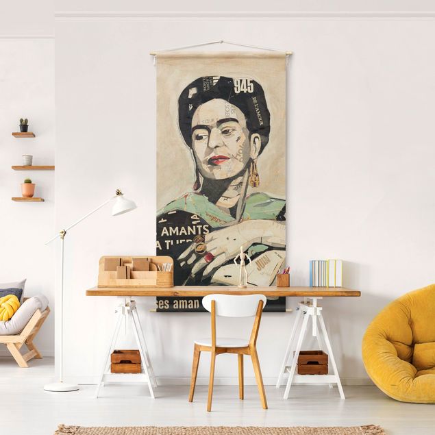 Wanddeko Wohnzimmer Frida Kahlo - Collage No.4