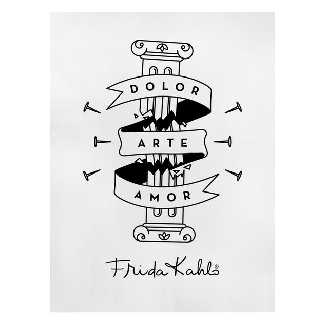 Wanddeko Praxis Frida Kahlo Dolor Arte Amor