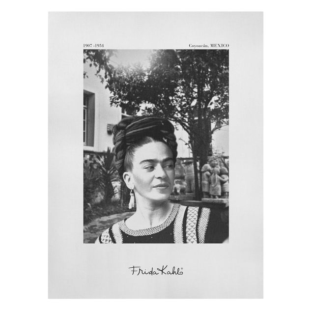 Wanddeko Praxis Frida Kahlo Foto Portrait im Garten