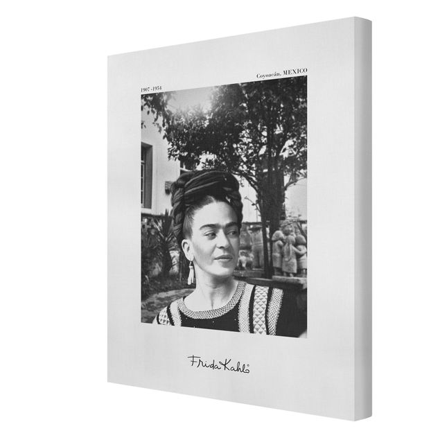Wohndeko Portrait Frida Kahlo Foto Portrait im Garten