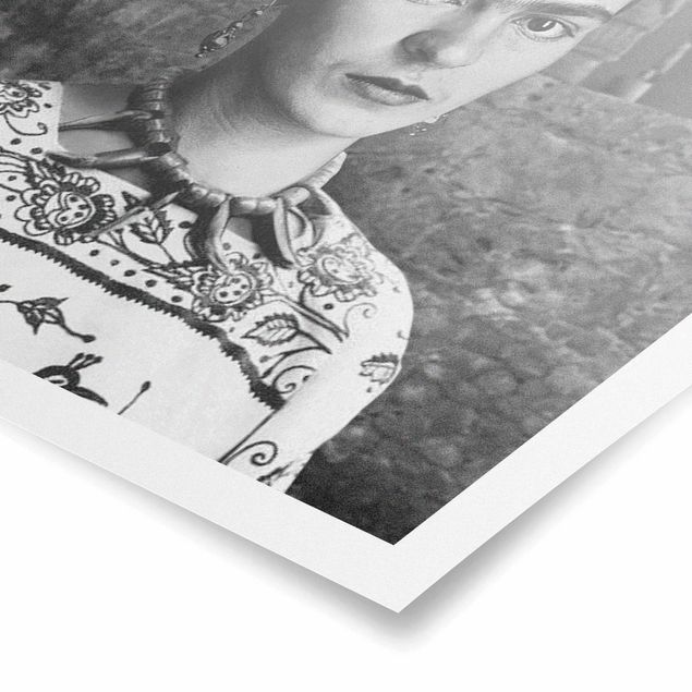 Wanddeko Portrait Frida Kahlo Foto Portrait vor Kakteen