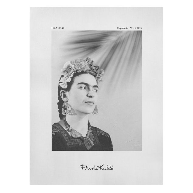 Wanddeko Praxis Frida Kahlo Portrait mit Schmuck