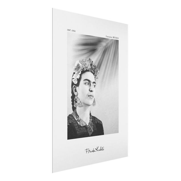 Wanddeko Praxis Frida Kahlo Portrait mit Schmuck