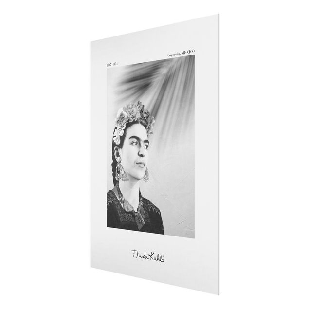Deko Fotografie Frida Kahlo Portrait mit Schmuck
