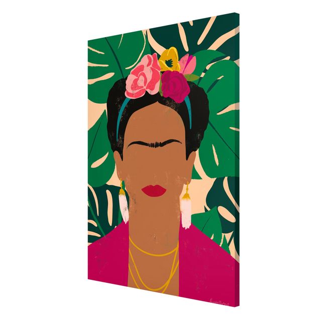 Wanddeko Büro Frida Tropical Collage