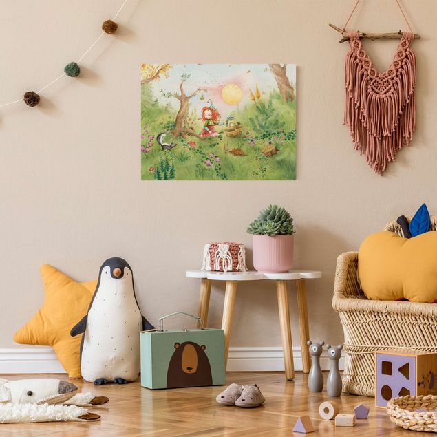 Wanddeko Babyzimmer Frida sammelt Kräuter