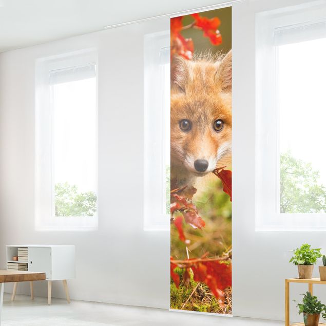 Wanddeko Wohnzimmer Fuchs im Herbst