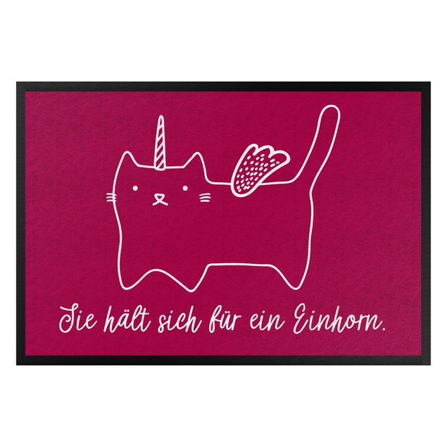 Wanddeko Flur Einhorn-Katze