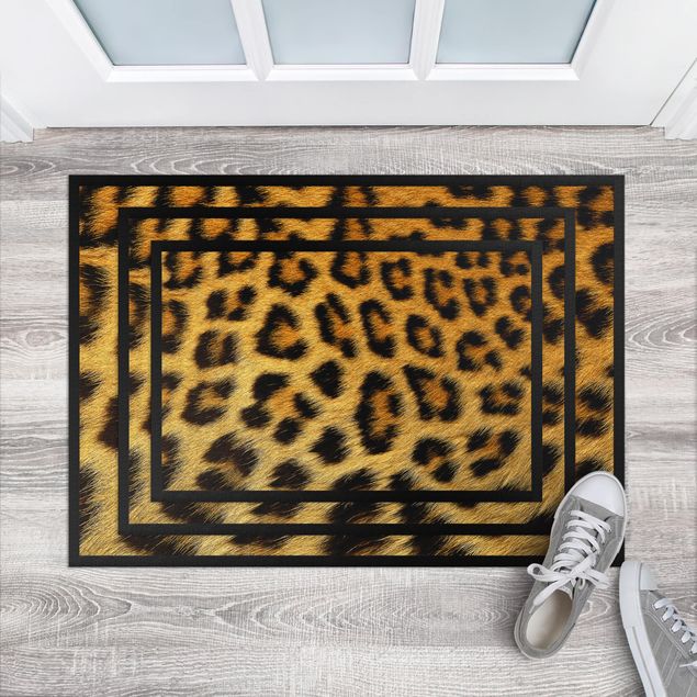 Wanddeko Büro Leopardenfell