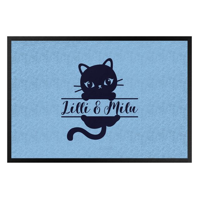 Fußmatte mit Wunschtext - Katze mit Wunschtext