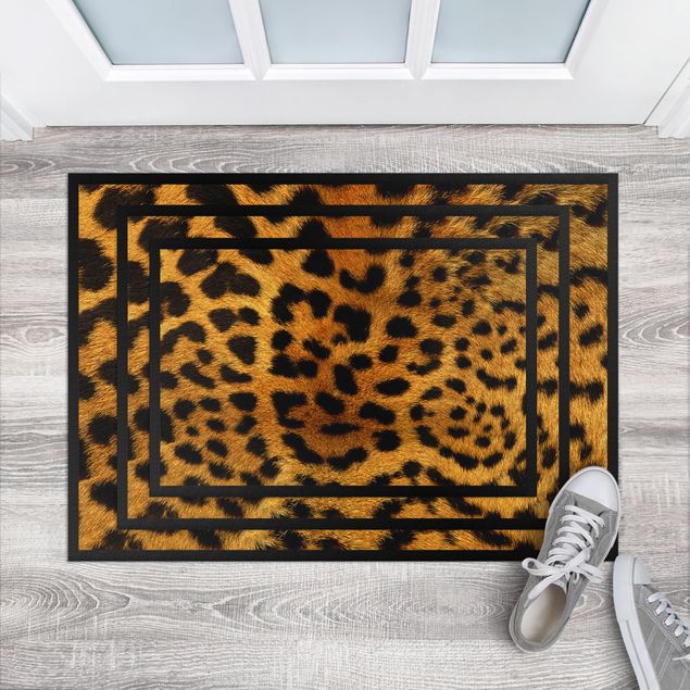 Wanddeko Büro Servalkatzenfell