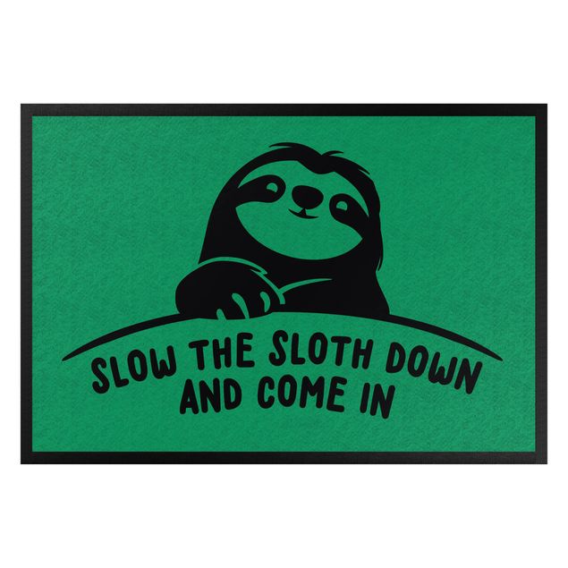 Wanddeko Flur Slow the sloth down