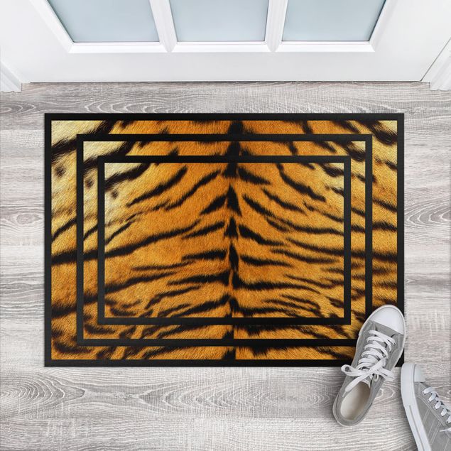 Wanddeko Büro Tigerfell