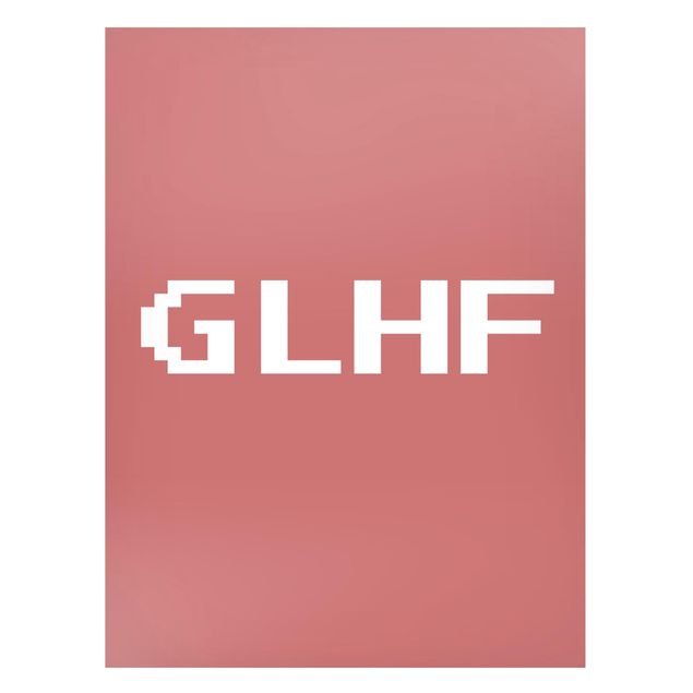 Wanddeko pastell Gaming Kürzel GLHF