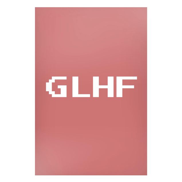 Wanddeko pastell Gaming Kürzel GLHF