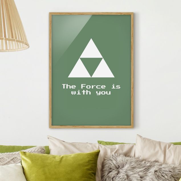 Wanddeko Wohnzimmer Gaming Symbol The Force is with You