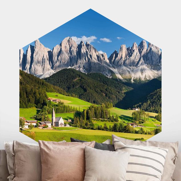 Wanddeko blau Geislerspitzen in Südtirol