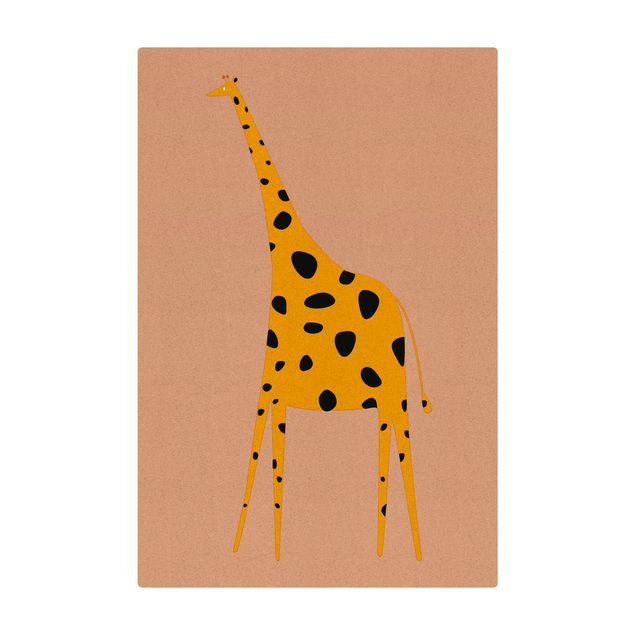 Deko Illustration Gelbe Giraffe