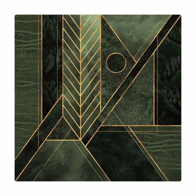 Wohndeko Geometrisch Geometrische Formen Smaragd Gold