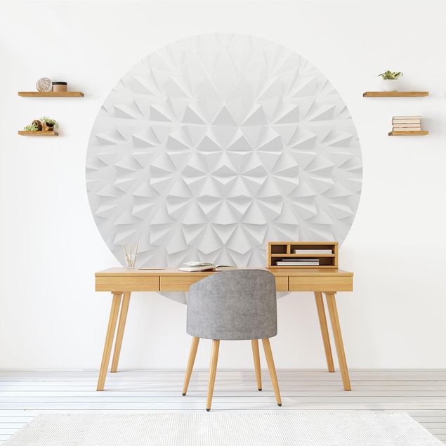 Wanddeko Wohnzimmer Geometrisches Muster 3D Effekt