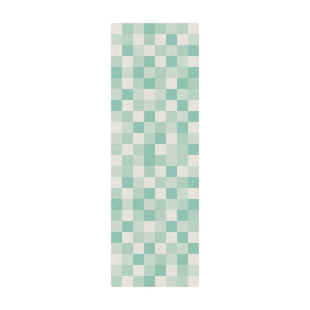Wanddeko Geometrisch Geometrisches Muster Mosaik Mintgrün