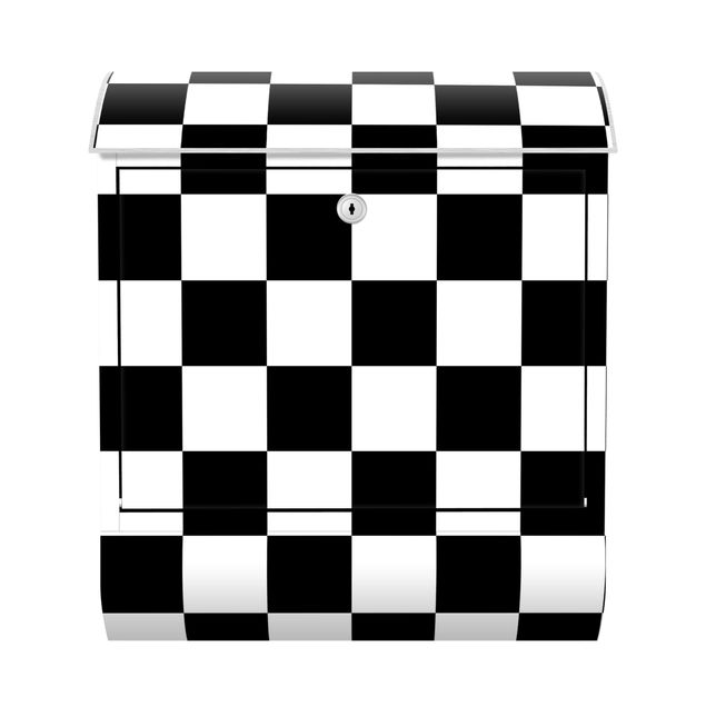 Wohndeko Mosaik Geometrisches Muster Schachbrett Schwarz Weiß