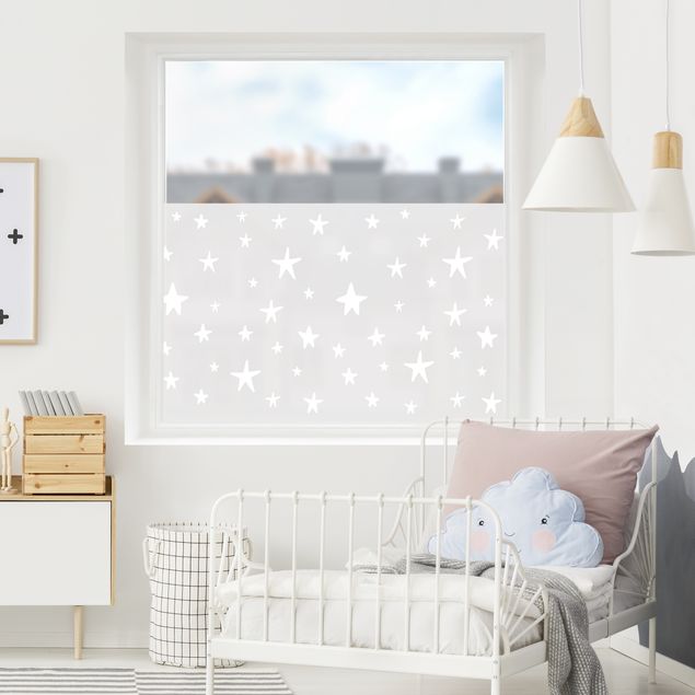 Wanddeko Babyzimmer Gezeichnete Sterne Muster