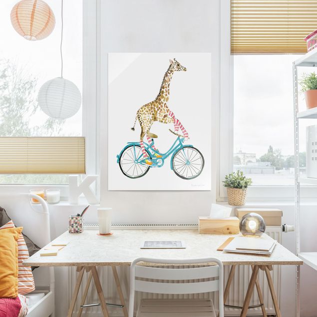 Wanddeko Büro Giraffe auf Freudenfahrt II