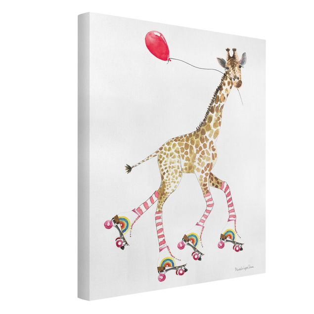 Wanddeko Büro Giraffe auf Freudenfahrt