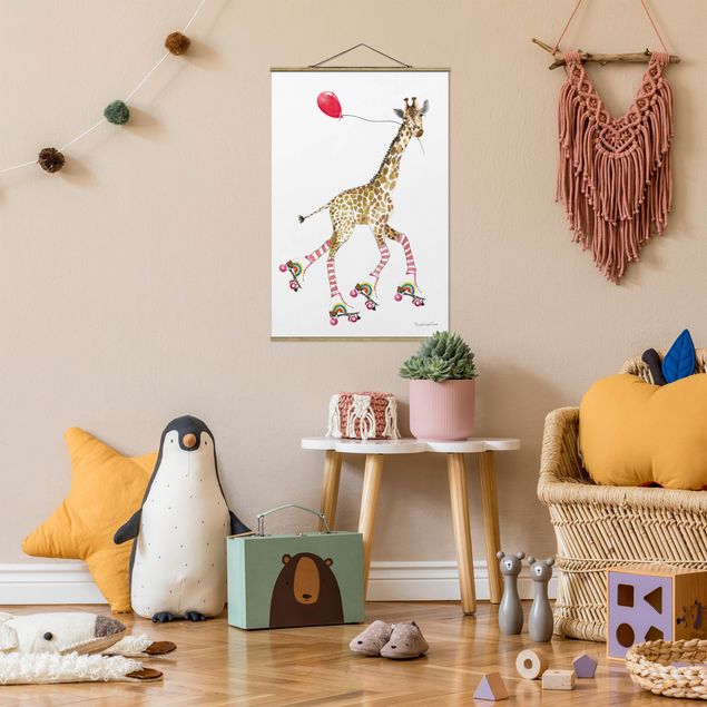 Wandbilder Giraffen Giraffe auf Freudenfahrt