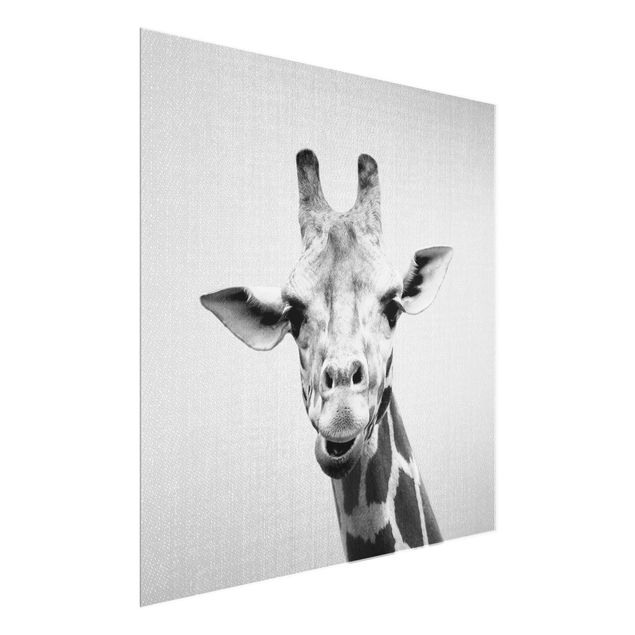Wanddeko Büro Giraffe Gundel Schwarz Weiß