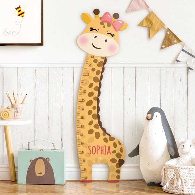 Deko Kinderzimmer Giraffen Mädchen mit Wunschname