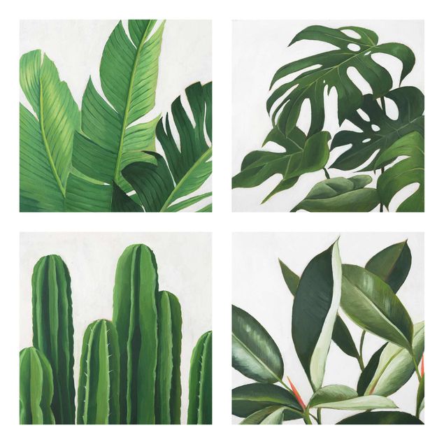 Wanddeko grün Lieblingspflanzen Tropical Set I
