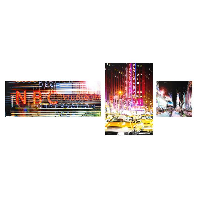 Wanddeko Flur Times Square City Lights