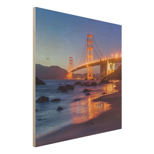 Wanddeko Architektur Golden Gate Bridge am Abend