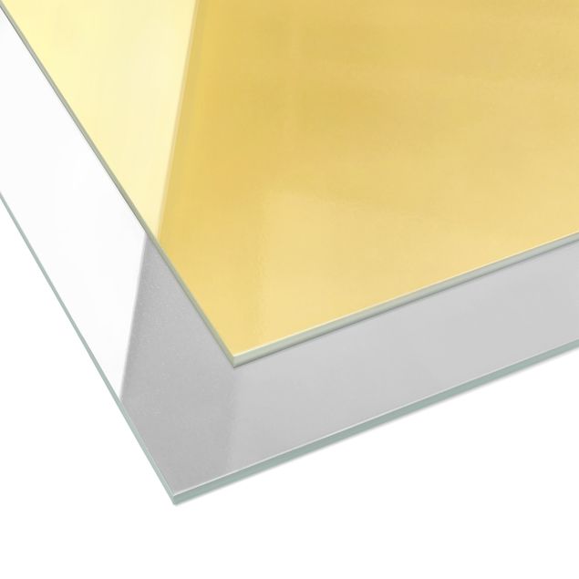 Wanddeko über Bett Goldene Geometrie - Rosa & Grau