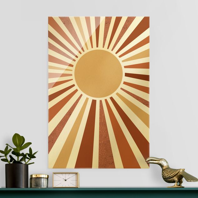 Wanddeko Büro Goldener Sonnenschein