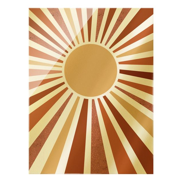 Wanddeko Praxis Goldener Sonnenschein