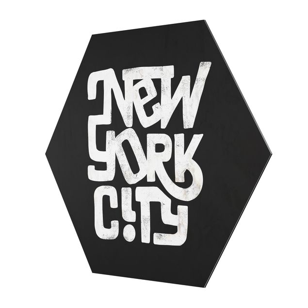 Wanddeko Praxis Graffiti Art Calligraphy New York City Schwarz