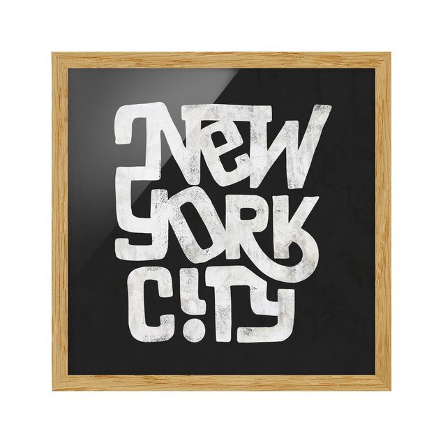 Wanddeko Jugendzimmer Graffiti Art Calligraphy New York City Schwarz