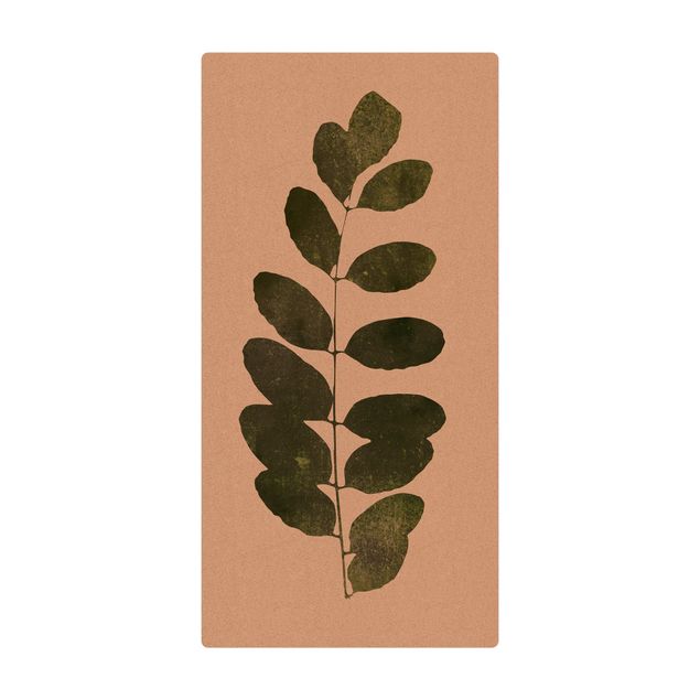 Wanddeko Praxis Grafische Pflanzenwelt - Dunkelgrün