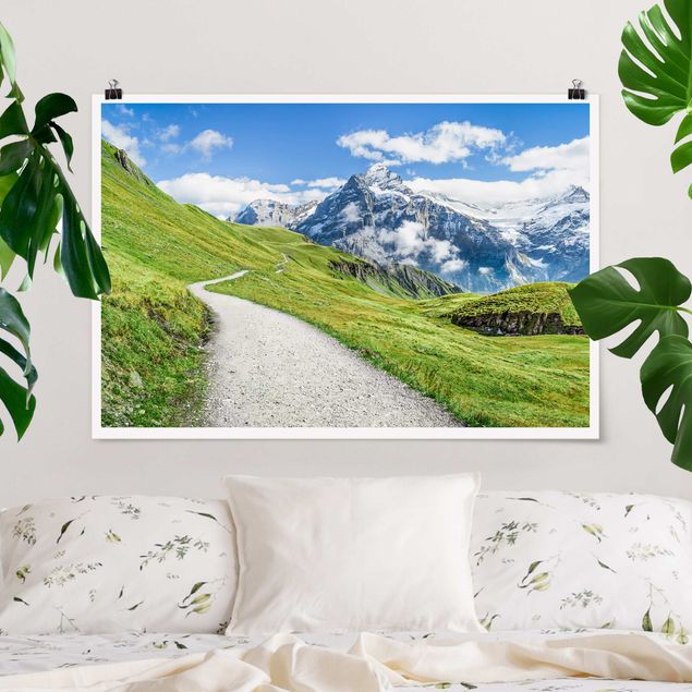 Wanddeko Schlafzimmer Grindelwald Panorama